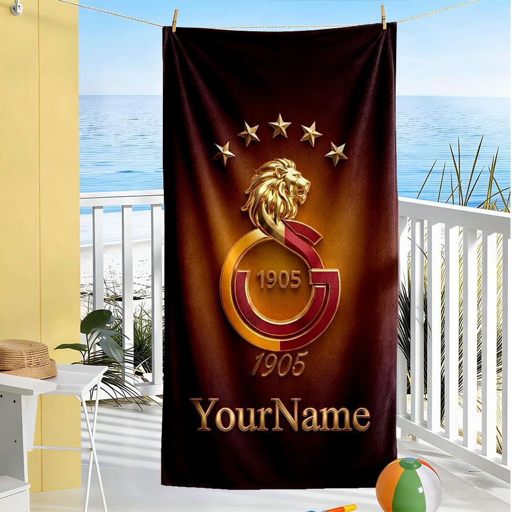 Galatasaray Customize Your Name Beach Towel Soft Durable Quick-Dry Suitable for Swimming Gym Camping Yoga Vacation