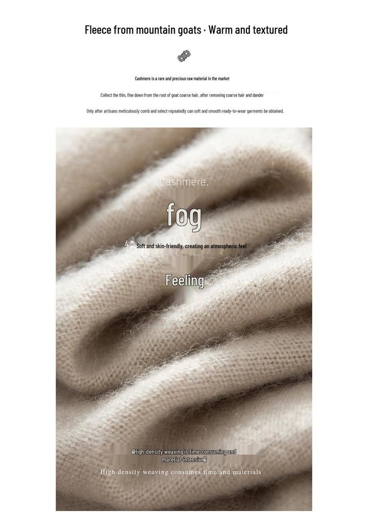 Women's High Neck Cashmere Cardigan - Autumn/Winter 2025 Gentle Style, Slimming, Short, Multi-Button Design