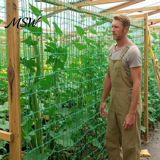 Garden Trellis Netting for Climbing Plants Plants, Heavy Duty Plastic Flexible Mesh Potted Netting, Plant Support Net Cucumbers Tomatoes Peas
