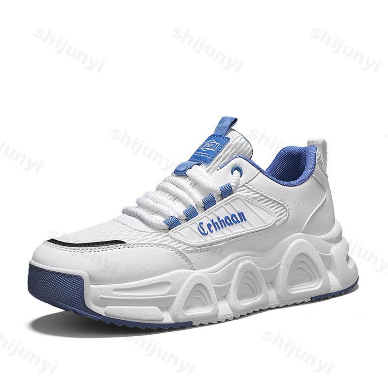 

Fashion 2025 Spring New Mesh Breathable Men s Casual Thick Soled Sports Shoes Fashion Trend Comofrtable Low Top Non Slip Chunky sneakers 39 белый