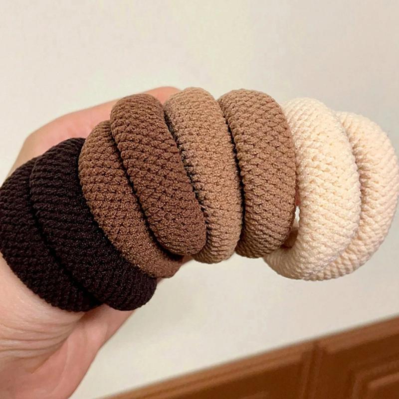 5/10 Mix Color High Elasticity Thickened Versatile Simple Scrunchies, Hair-Friendly (Random Color) Hair Ties Hair Rope