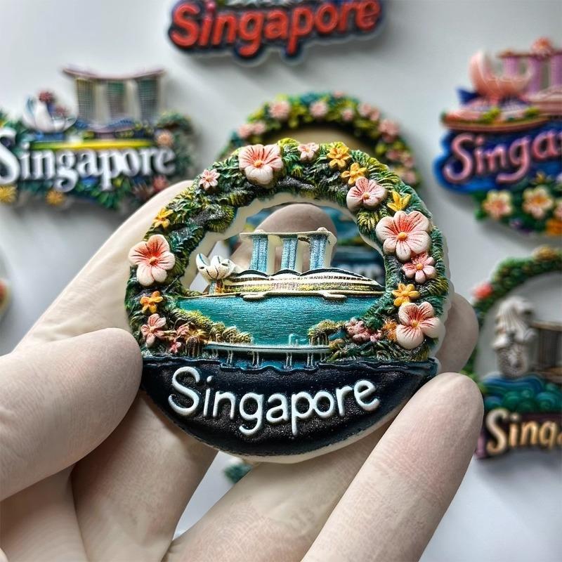 

Singapore Refrigerator Stickers Merlion Souvenirs Golden Sand Hotel Fridge Magnets Home Decoration Wedding Gifts
