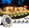 4/8/12PCS Solar Lights Outdoor Waterproof 8 LED Solar Ground Light Warm White Solar Buried Light for Patio Garden Lawn Driveway