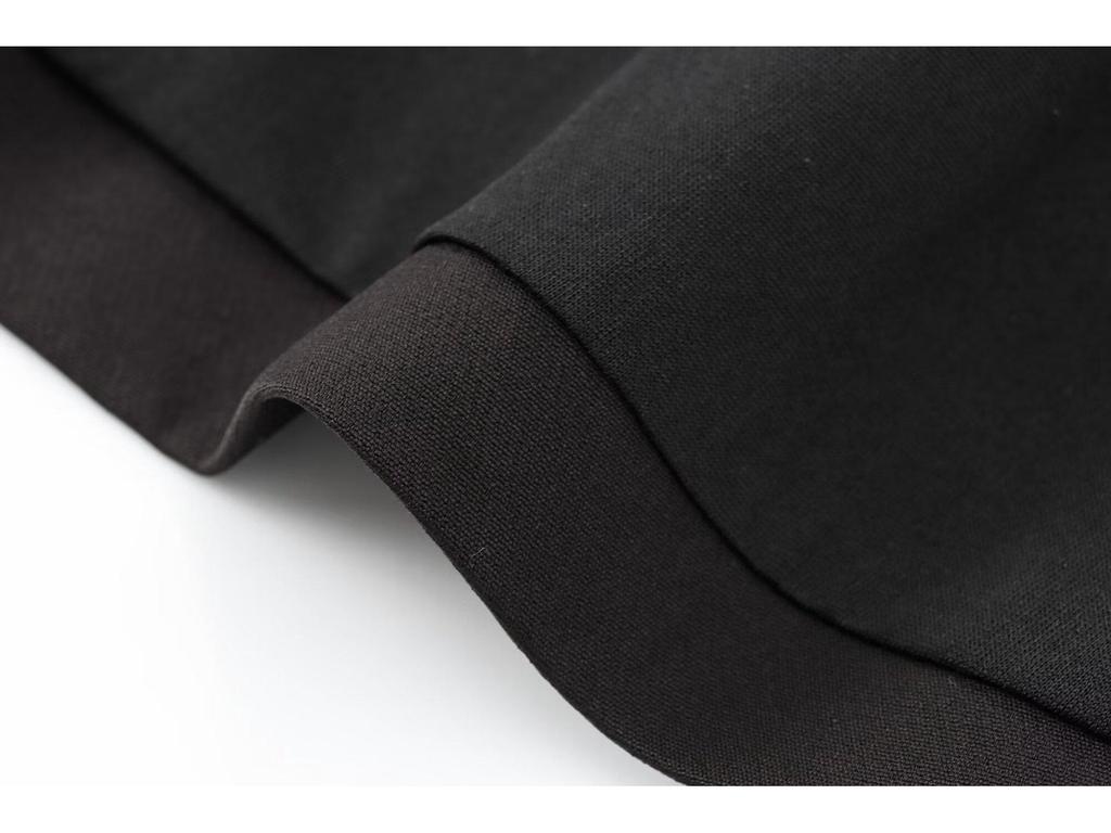 2024 Autumn/Winter Women's Wavy Hem Midi Skirt with Deep V-Neck Cinched Waist Sleeveless Top