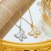 White Shell Micro-inlaid Butterfly Necklace for Women Sweet Trendy Personalized Collarbone Chain