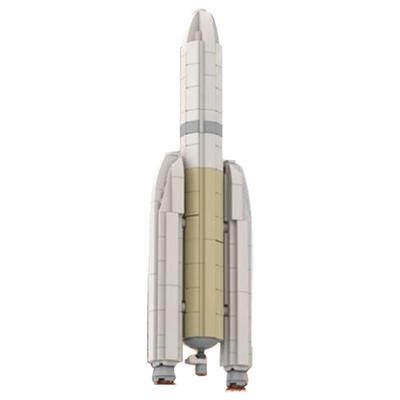 Non-Toxic Moc Midi Esa Ariane V Rocket Building Blocks Kit Space Satellite Saturn V Scale 1:110 Exploration Vehicle Juguetes Bricks Toys