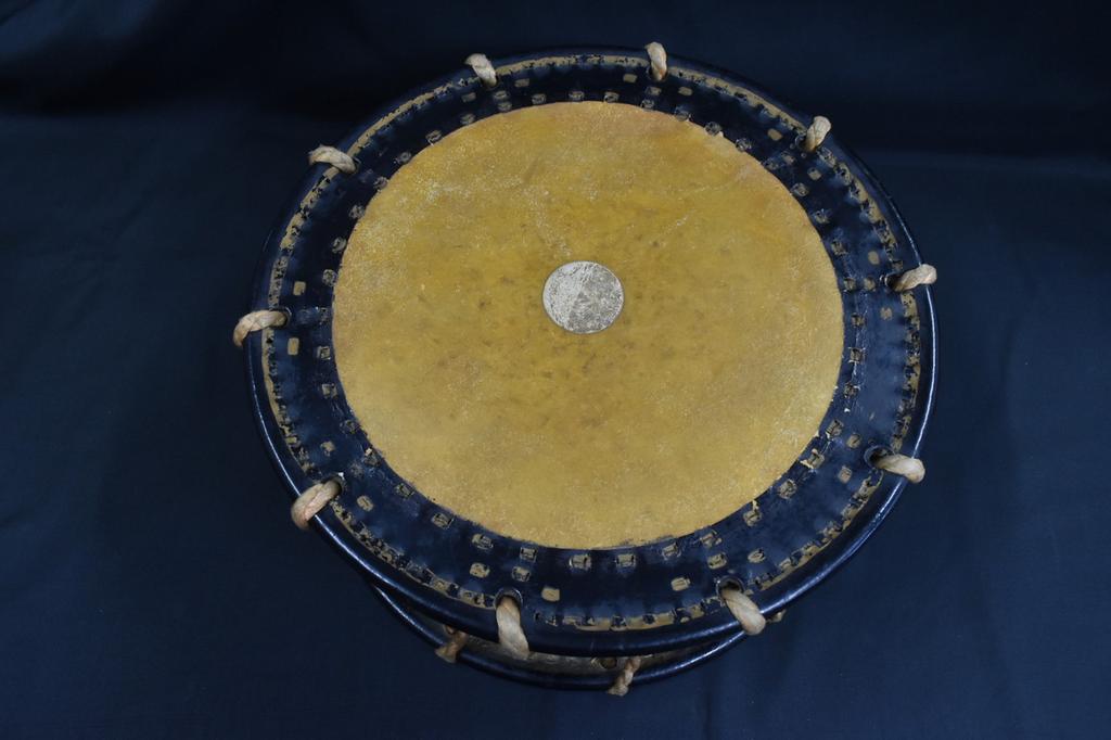Vintage Japanese Wooden Wadaiko Drum Shime Daiko Taiko with Stand & Stick, As-is