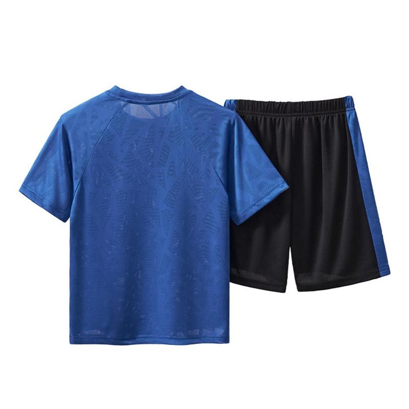 

Детский летний спортивный комплект для мальчиков 4-12 лет, быстросохнущая дышащая футболка и шорты 5Y