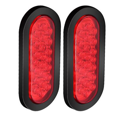22 LED Audew 2Pcs 6-inch Oval 22-LED Trailer Tail Lights Red Brakes//Marker Lights for Truck,Boat,Trailer,Bus,IP65 Waterproof,DC 12V