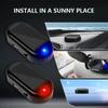 1/2Pcs Car Fake Security Light Solar Powered Simulated Dummy Alarm Wireless Warning Lamp LED Flashing Anti Theft Caution Lamp