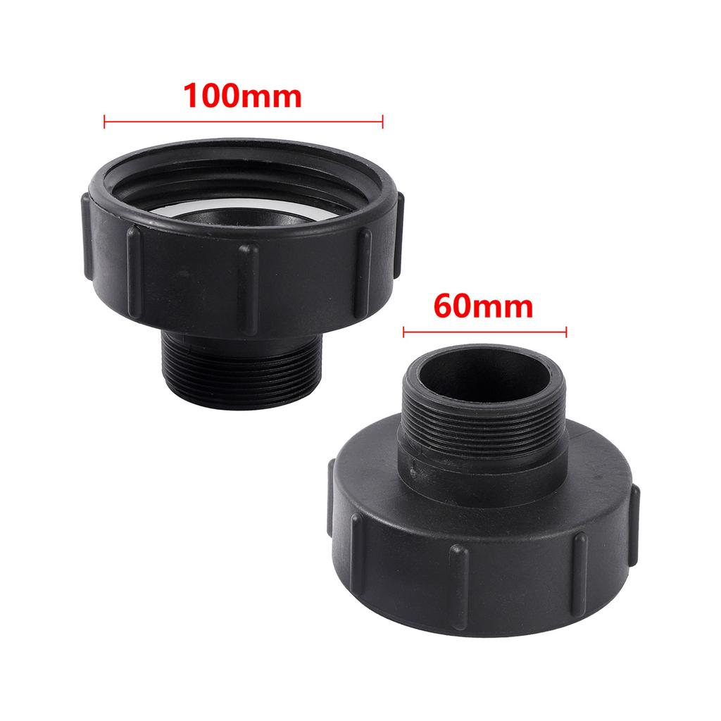 IBC Tank Adapters 2" NPS 60mm Fine Thread IBC Tank Connectors S100*8 Reducing 60mm Female/Male Thread Water Tank Drainage Joints