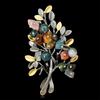 Vintage Kadınlar Noel Ağacı Renkli Rhinestone Broş Pin Kravat Iğnesi Rozeti