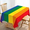 Rainbow Stripes Rectangle Tablecloth for Pride Month Rainbow Birthday Party Decoration Kitchen Dining LGBT Holiday Party Decor