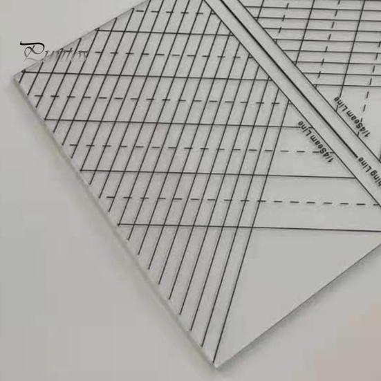 Akrylové prošívání rovné pravítko 1/4-palcový šev čára šití čára diagonální čára DIY šití řemeslné projekty Šablona pravítka Nadšenci šití dárek