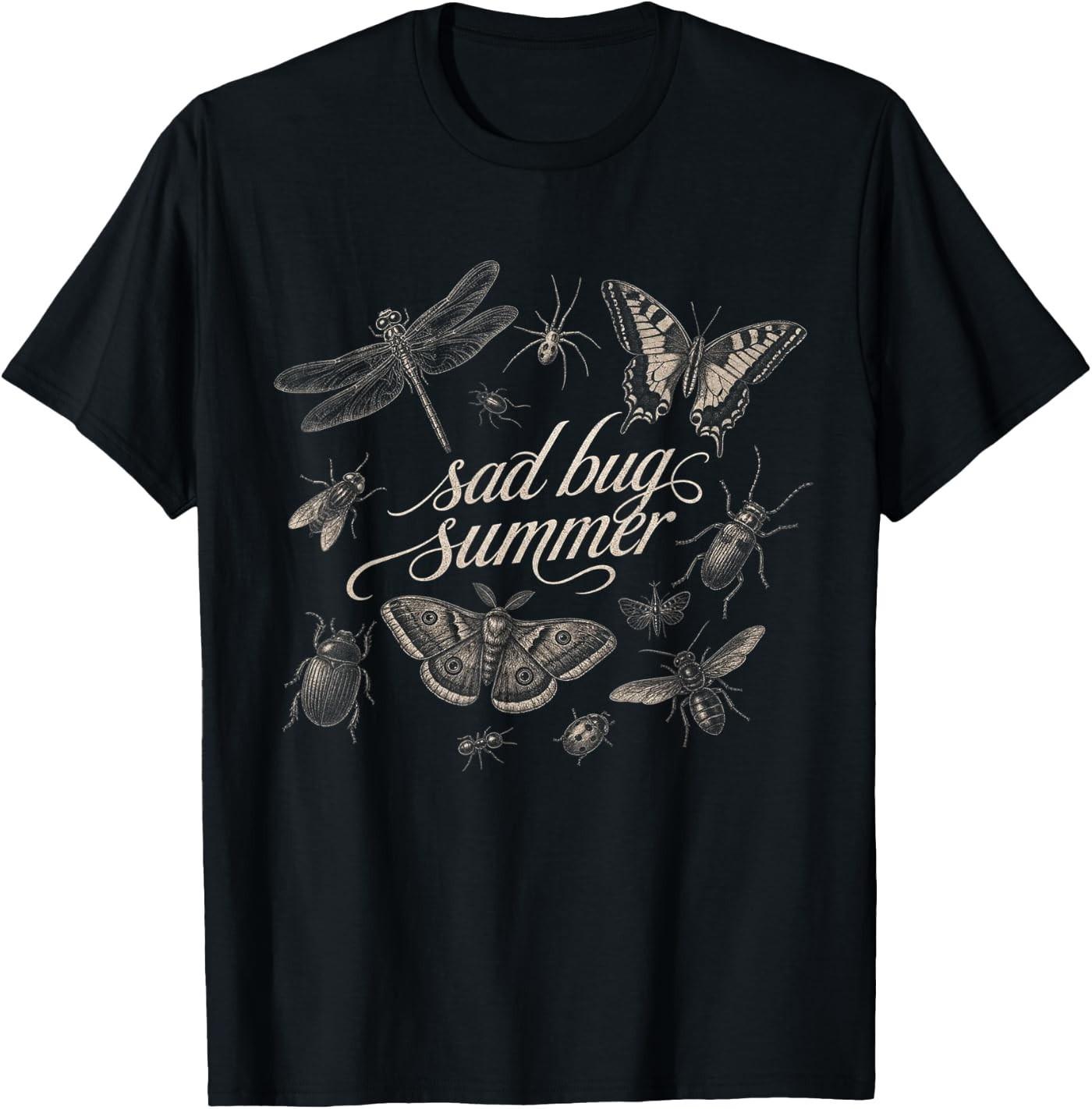 Sad Bug Summer Insects Lover T-Shirt L