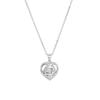 Banyan Tree S925 Silver Pendant Necklace with Heart Design, Diamond Accent - Elegant Valentine's Day Gift for Women