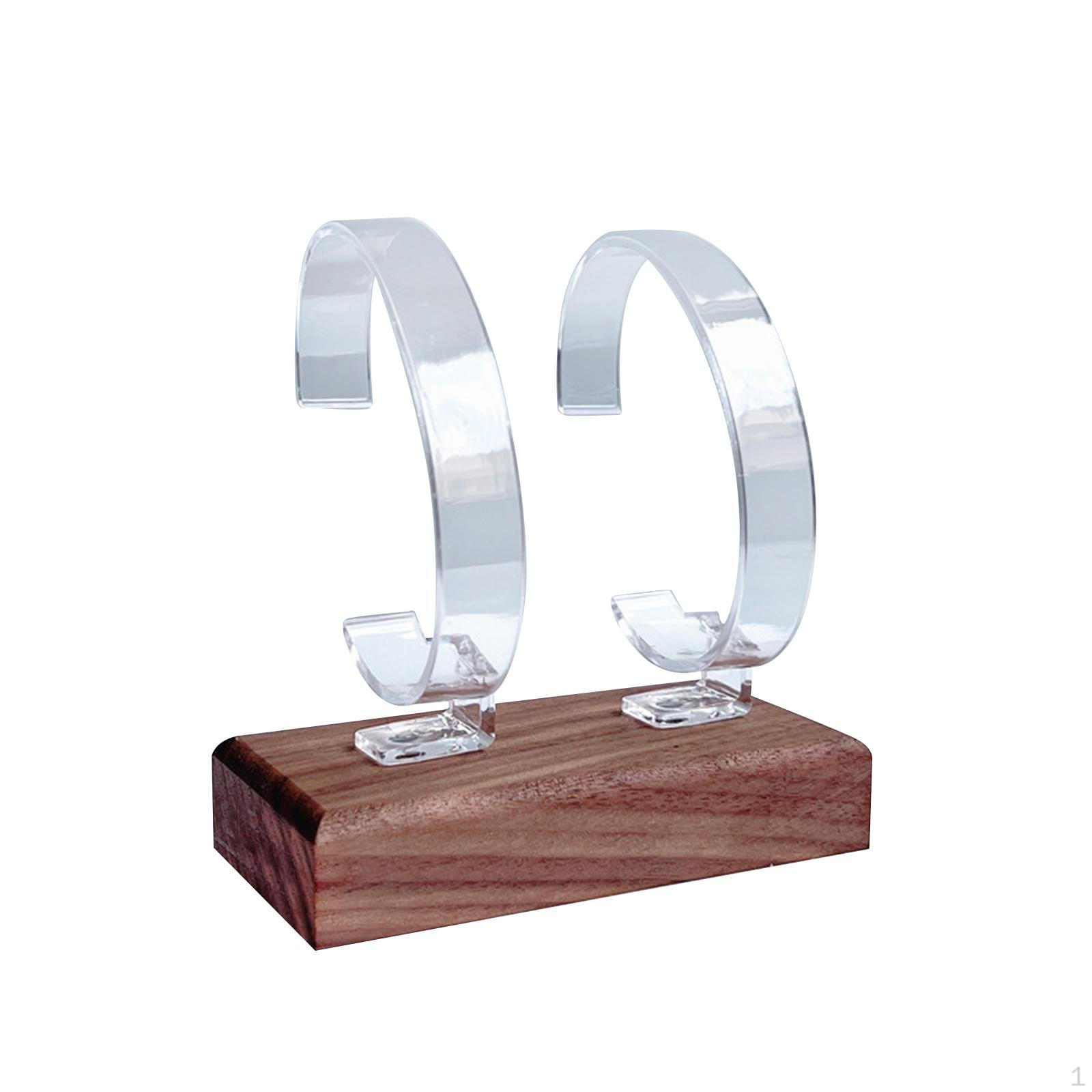 

Elegant Watch Display Stand Stable Wooden Base Bracelet Rack Jewelry Organizer Photography Props C чистий