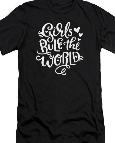 

Девочки правят миром футболка футболка женская сила 4XL