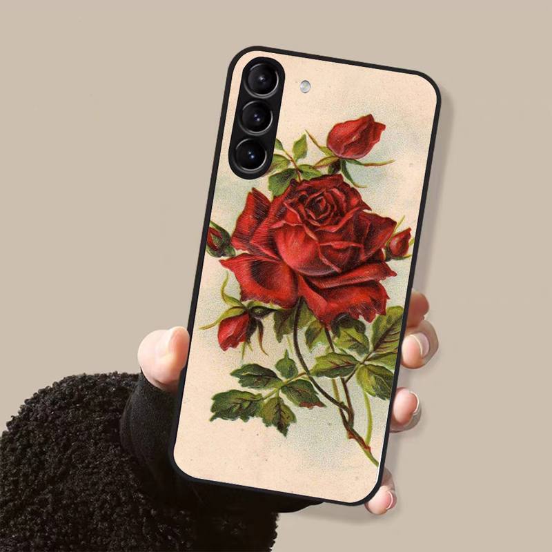 Rose Blume Telefon Fall Für Samsung Galaxy S7 Rand Plus S9 S20Plus S20ULTRA S10lite S225G S10 Fall