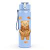 1PC Brown Deer Bear Family Group 750ml Color Plastic Sports Water Bottle Leakproof Flip Straw Lid For Sports Office Home Use