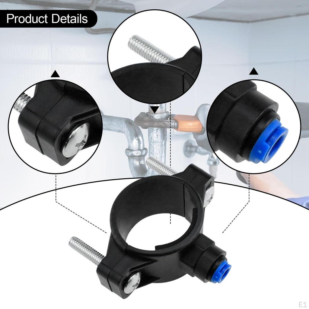 Drain Clamp under The Sink Quick Connector Practical Saddle Valve Clip Drinking Water Waste