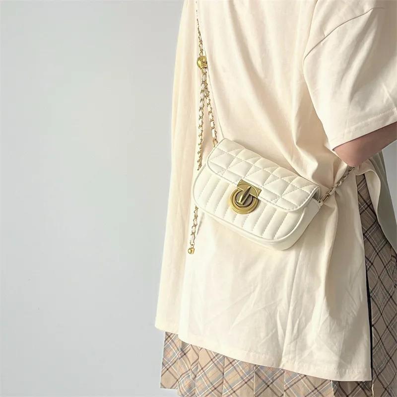 Luxusní kabelky minimalistické a trendy nové dámské kabelky všestranné diamantové prošívání zámek řetízek malá kabelka přes rameno crossbody kabelky mini