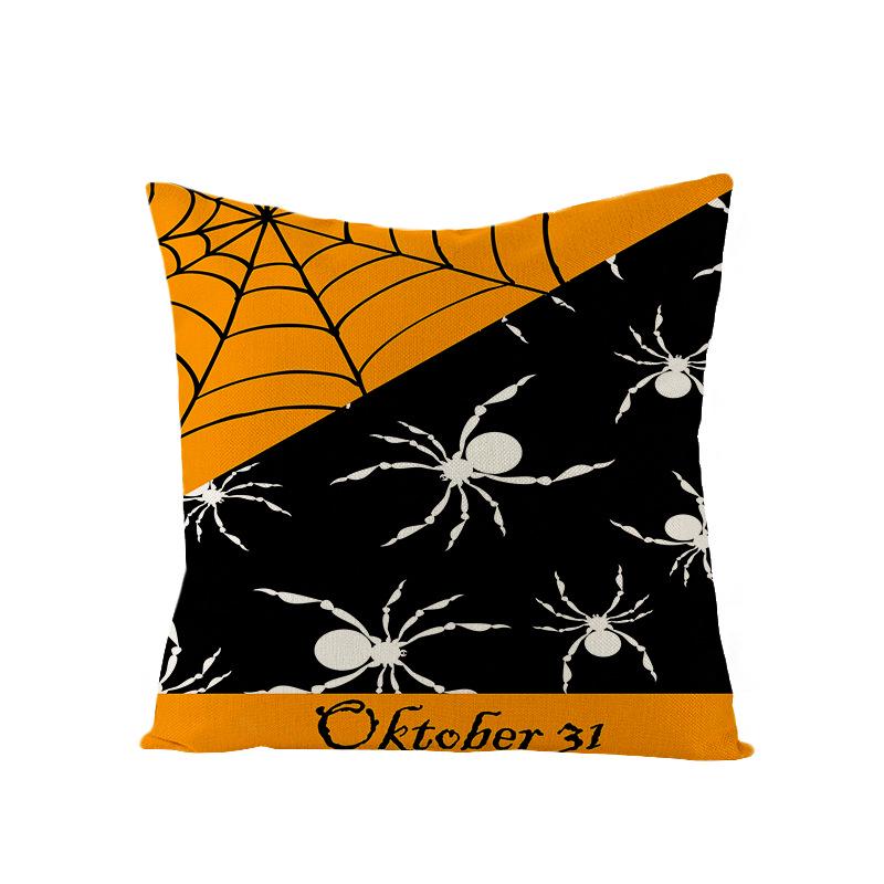 New Home Furnishings Halloween Polyester Pillow Case Home Pumpkin Ghost Fire Cushion Waist Pillow Case