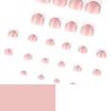 French-Style White Toe Nail Tips with Silver Glitter - Wearable and Trendy
