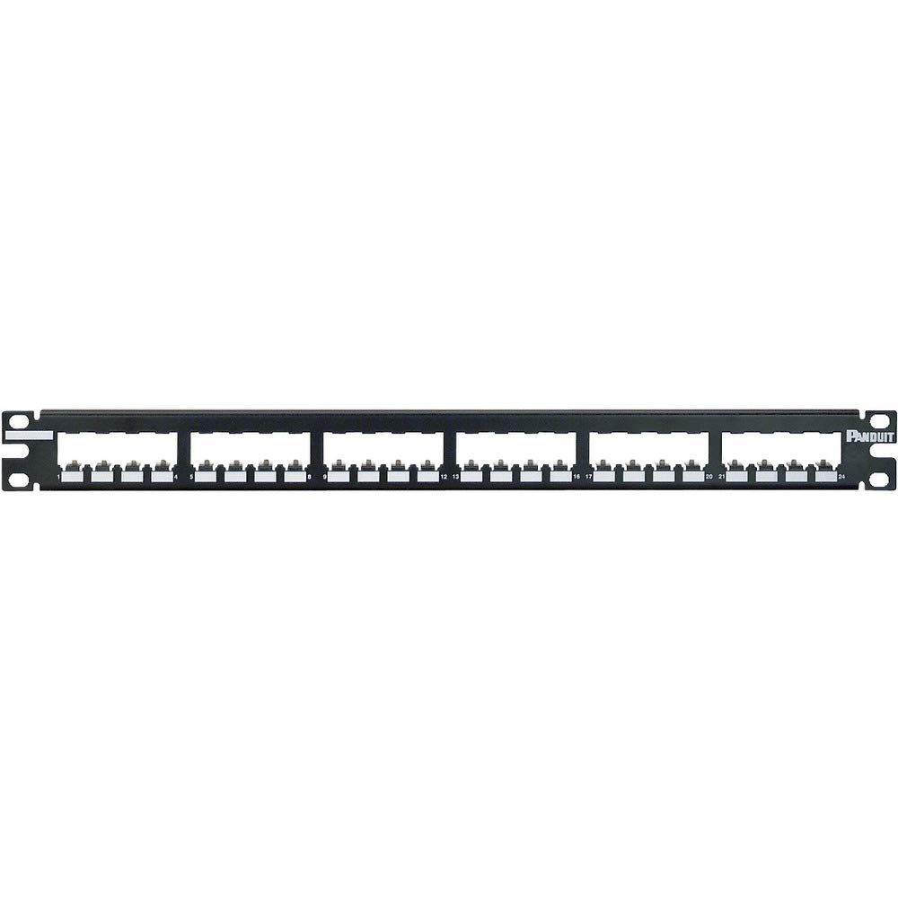 

Panduit Shielded 24-Port Modular Patch Panel, CP24BLY, Black