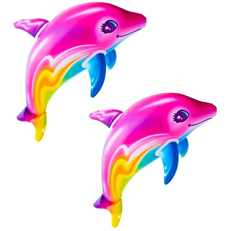 Inflatable Dolphin Shark Children's Pool Party Toy Colorful Dolphin Floating Water Beach Sports Children's Gift Inflatable Toy