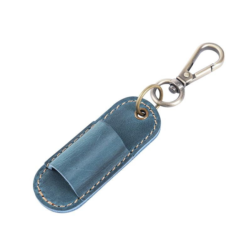 Pen Lanyard Holder Pen Holder With Keychain Portable Pencil Holder Protector For Clipboard Pu Leather Pen Holder