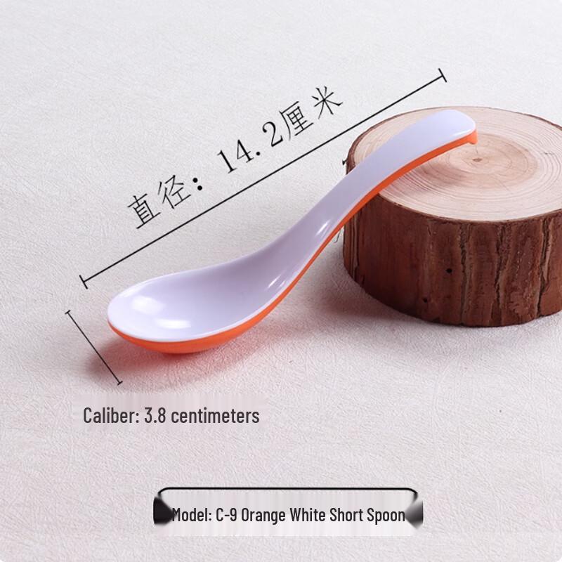 SPSR White Melamine Canteen Spoons, 10-Pack