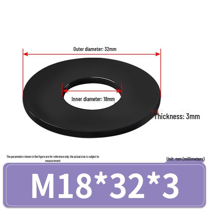 Rondella Piana Isolante in Gomma Nylon Plastica Ultra-Sottile, M3-M24