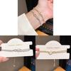 Zircon Cross Pendant Adjustable Bracelet With Geometric Design For Women