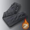 Men’s Winter Lambskin Pants with Velvet Lining - Thick, Warm, Casual, and Loose Fit Trousers.
