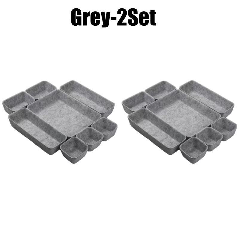 8PC/Set Drawer Organizers Storage Box Felt Storage Bins Toy Basket Shelf Cubes Foldable Drawer Dividers Desk Organisers