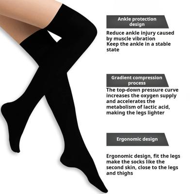 1 Pair Compression Stockings Women Men Thigh High Closed Toe 20-30 MmHg Graduated Support Compression Socks
