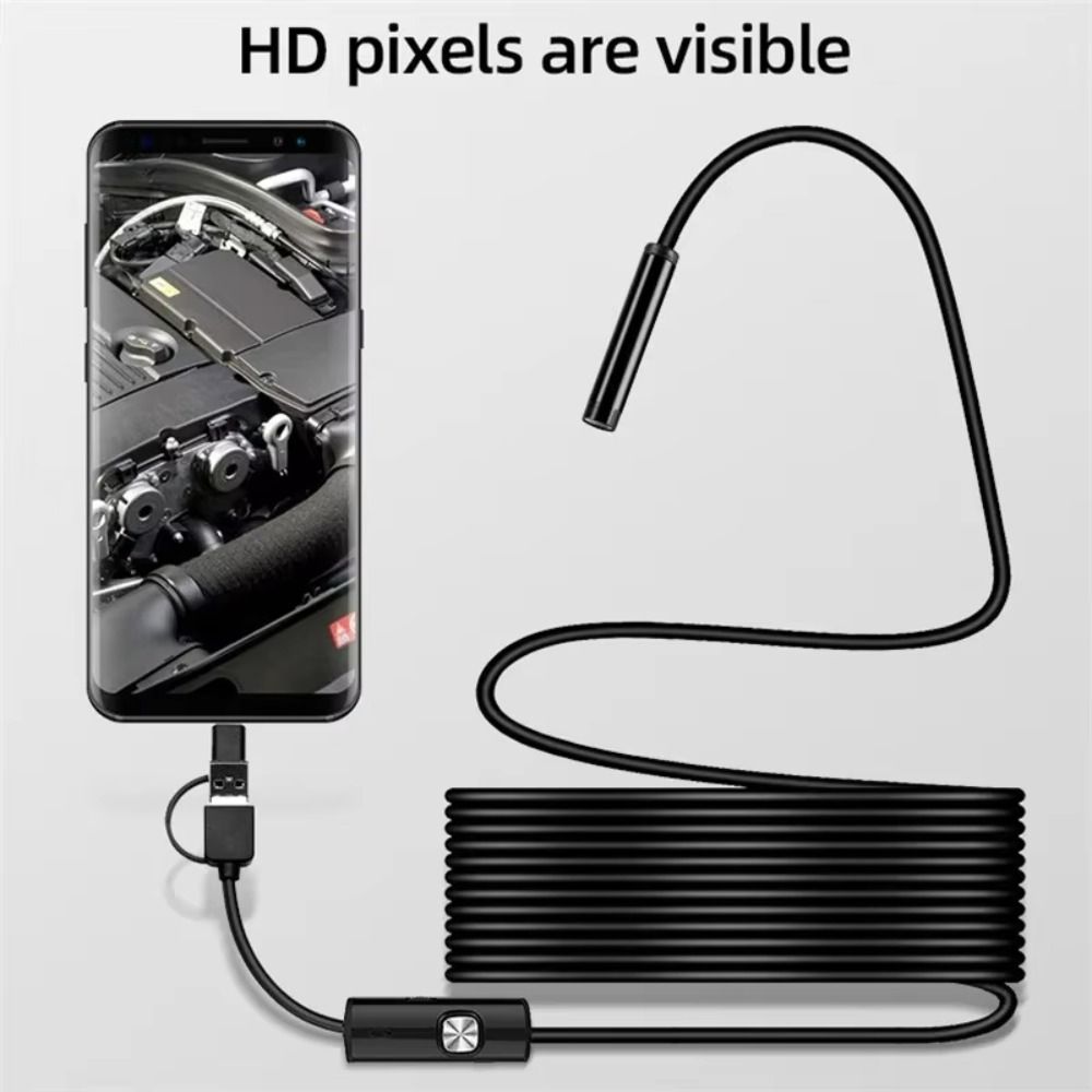 6 LED Lights Borescope Camera IP67 Waterproof Mini Endoscope Inspection Camera  Android Devices