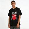 Gingham Bow Red Apple Print Casual Top Pure cotton T-shirt