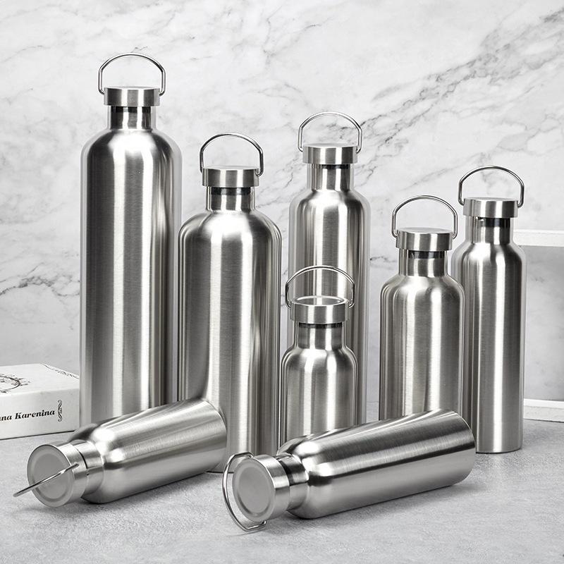350/500/1000ml Double Wall Stainles Steel Water Bottle Thermos Bottle Hot and Cold Insulated Vacuum Flask Sport Travel Camping