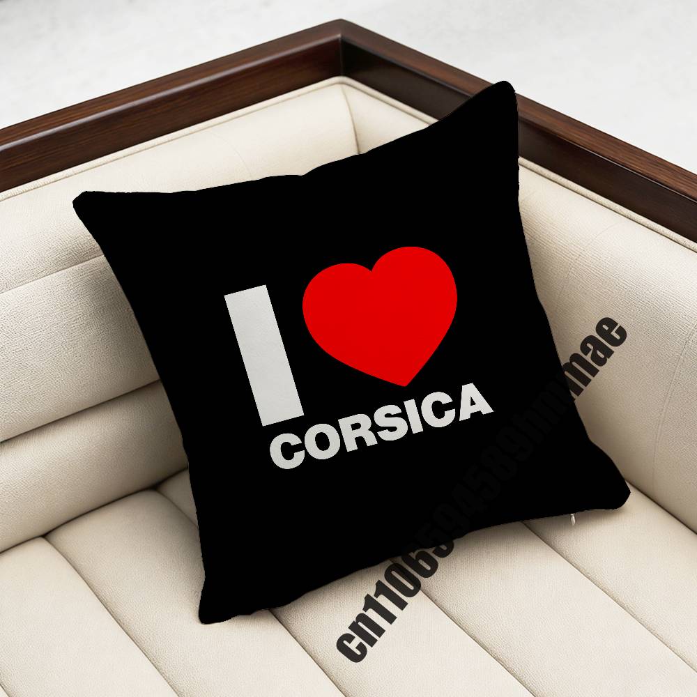 

For Corsica Corse France Flag Throw Pillow Case Sham 45x45cm 35x35cm Square Home Pillowcase Cushion Cover 30x30cm