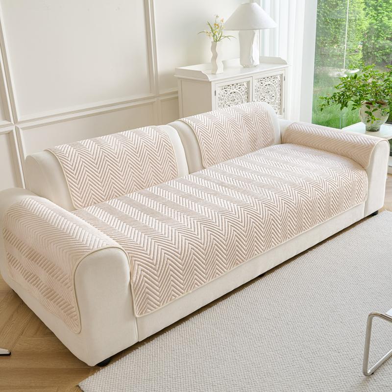 Geometry Pattern Thicken Sofa Cover Universal Soft Non-slip Couch Towel Mat for Living Room Four Seasons