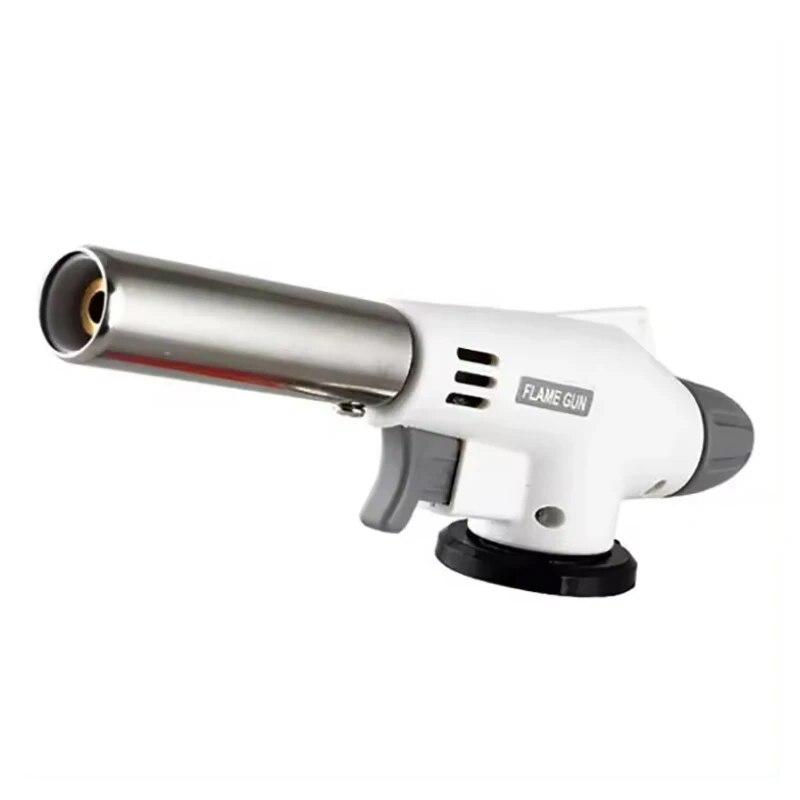 

Факел для приготовления пищи, бутановая газовая сварочная горелка с автозажиганием, сварочная газовая горелка, газовая горелка с пламенным пистолетом для удара для барбекю, кемпинга, приготовления пищи