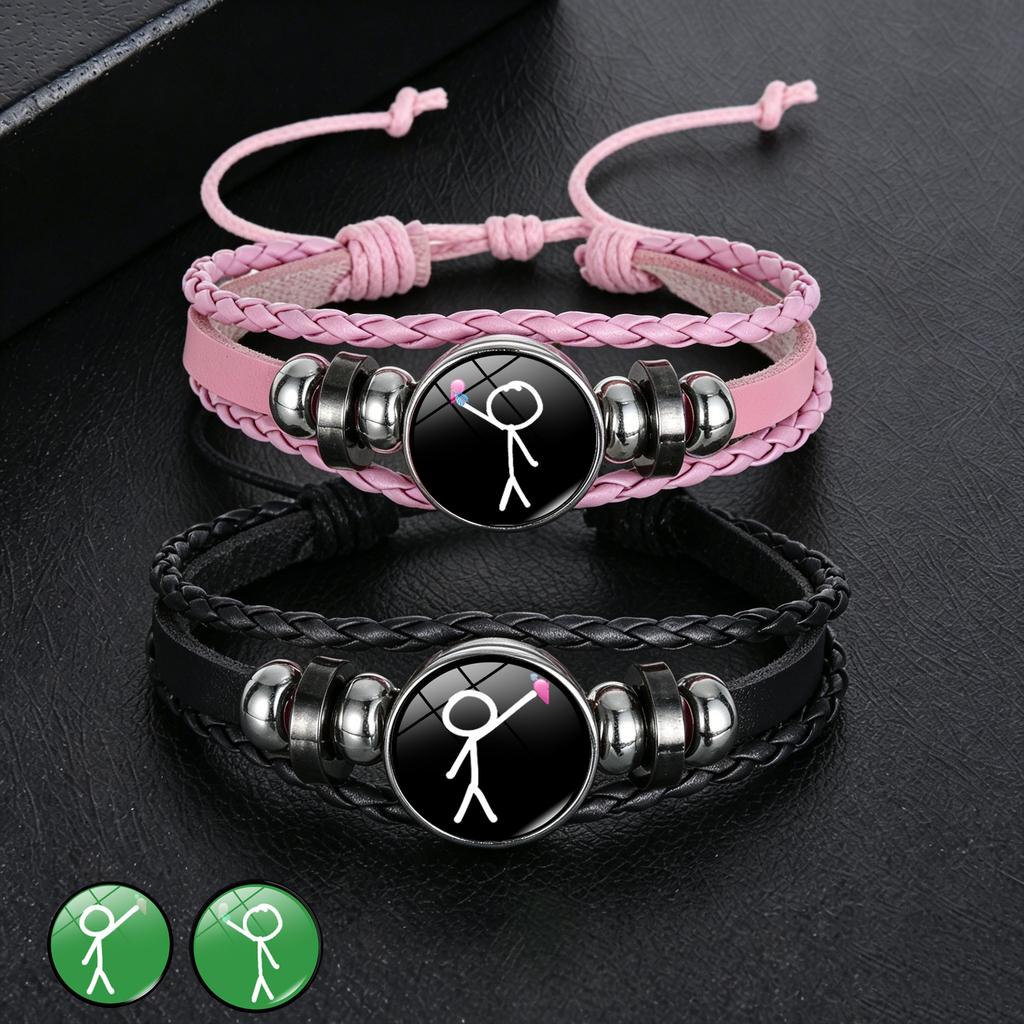 1Pc Glow In Dark Sun Moon Lover Couple Bracelet, Handmade Beaded Braided Unisex