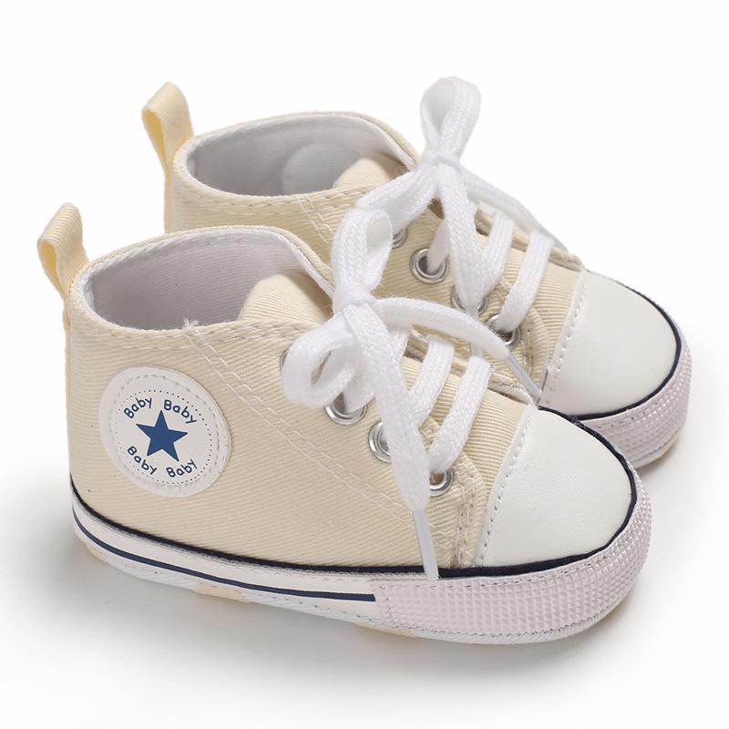 Soft Sole Star Canvas Baby Shoes, Spring/Autumn Style, for 0-1 Year Old