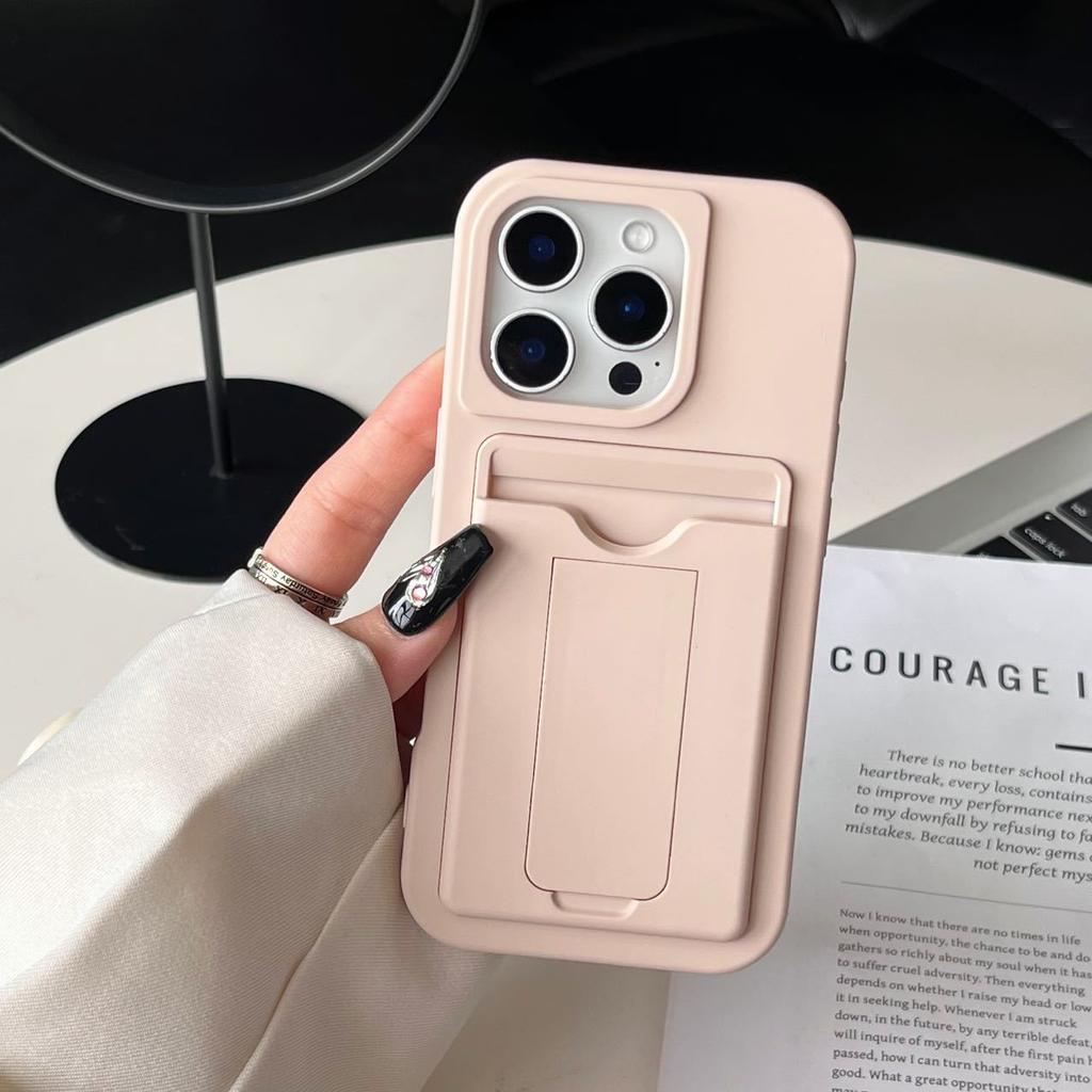 The Card Case Holder Is Suitable for Apple 16pm Card-inserting Phone Cases with An IP14/15 Skin-feel Full Cover and Anti-drop Protective Case