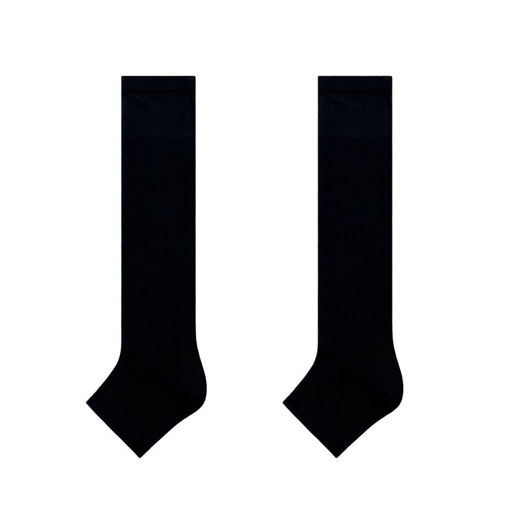 

Ультратонкие ледяные шелковые длинные носки Лолита гольфы средней длины Модные JK носки до икры Милые девушки чёрный