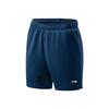 Badminton Series Solid Mid-Waist Straight Shorts Men Bottoms Navy-Blue AAPR379-10