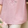 Pasite Women's New Chinese Style Embroidered Summer Pullover Shirt