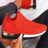 Women Slip-on Fly Knit Sock Sneakers Elastic Breathable Casual Walking Shoes